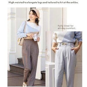 NWOT Petite Studio Wool Pants in Mocha